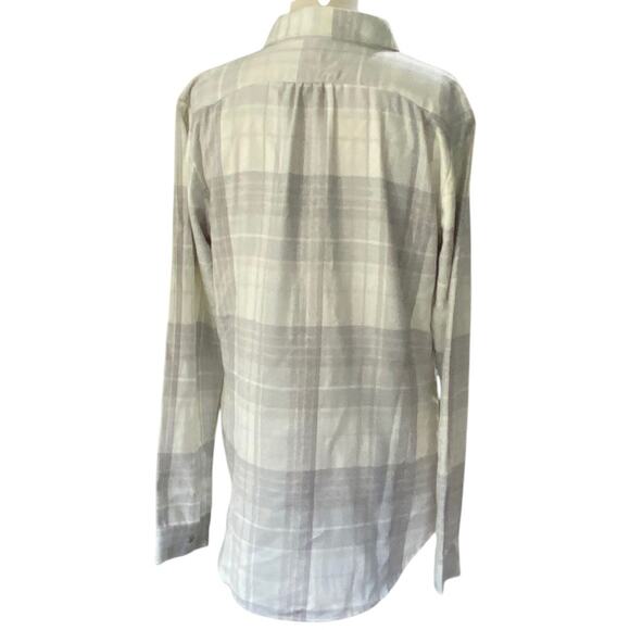 Kuhl Women's Kamila Flannel Shirt Light Gray Plaid Button Down Size SMALL - Picture 4 of 9
